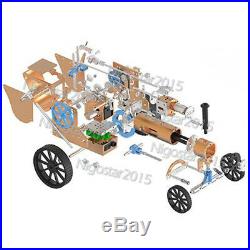 Build-up Steam Engine Car Model Toy DIY Assembly Classic Car Model Vintage Car