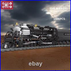 Building Blocks Set MOC Bigboy Steam Train Locomotive Brick Model Kids Toy