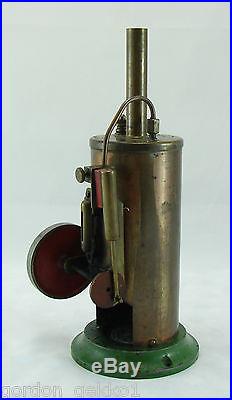 Burnac Vulcan Live Brass Steam Engine Boiler Toy with Original Box Vintage 1940s