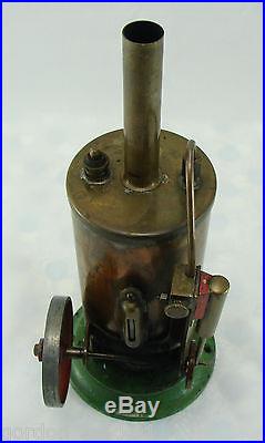 Burnac Vulcan Live Brass Steam Engine Boiler Toy with Original Box Vintage 1940s