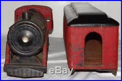 Ca1930's COR-COR TOYS Pressed Steel #4 STEAM ENGINE & PULLMAN PASSENGER CAR