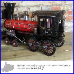 Clock Fashionable Analog Retro Steam Locomotive Tinplate Toys Antique American