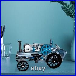 DM34 Steam Car Model Steam Engine Car Kit Automobile Unassembled Toy Gift Decor