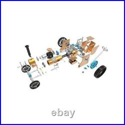 DM34 Steam Car Model Steam Engine Car Kit Unassembled Toy Collection Gift Decor