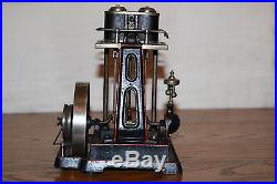 DOLL & CO. EARLY 20's TWIN CYLINDER VERTICAL LIVE STEAM ENGINE DRGM