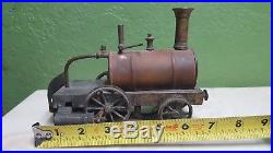 Dribbler live steam engine floor toy flanged wheels parts repair restore old