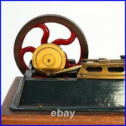 EARLY 20TH C IRON & BRASS STEAM ENGINE DEMO MODEL Cast iron and brass horizontal