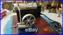 Early Jensen #5 wide base Steam Engine Very rare item Brass tag