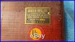 Early Jensen #5 wide base Steam Engine Very rare item Brass tag
