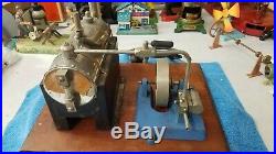 Early RIVETED boiler Jensen #5 wide base Steam Engine Very rare item Robbins egg