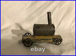 Early Tin Toy Train Steam Engine Toy