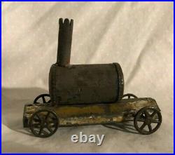 Early Tin Toy Train Steam Engine Toy