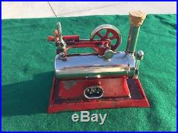 Early Vintage Empire Toy Steam Engine withOrg. Cord-Red Metal Base Works 110 v