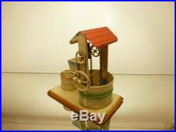 GERMAN MADE VINTAGE TIN TOY BUCKET WATER WELL for STEAM ENGINE H19.5cm GOOD
