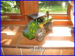 GUNTHERMANN STEAM ROLLER TRACTION ENGINE c. 1919 TINPLATE GERMANY WIND UP TIN TOY