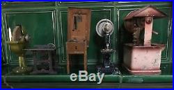 G. B. N Bing, Marklin, E. K. T. Lot old steam engines Toy Models, Singer Money box