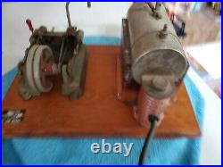 Jensen #55 twin cylinder steam engine model toy vintage cast iron