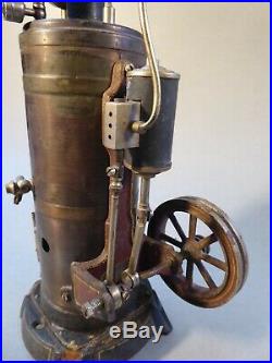 Josef Falk Standing Steam Engine Steamtoy Heißluftmotor Toy um 1910