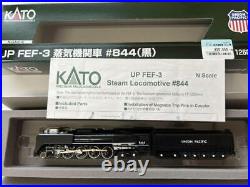 Kato N Gauge UP FEF-3 # 844 Black 12605-2 Model Railroad Steam Locomotive Toy