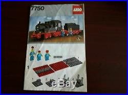 LEGO Ferrovia locomotiva a vapore 7750, 12v 4.5v Steam Engine train, 80s classic