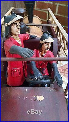 Large Toy Fire Truck Hook & Ladder Steam Engine Rare Leonardo Luna Sculpture 28