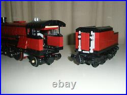 Lego Train Ruby Night Steam Engine Dark Red Emerald Night 10194 Custom New