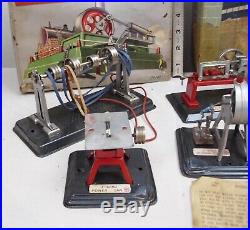 Linemar Steam Engine With 5 Operating Accessory Tools Tin Toy Set Boxed