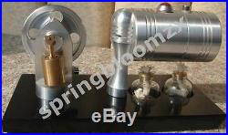 Live BRASS Cylinder Steam Engine DIY Stirling Science Educational toy Kit K005