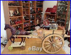 Live Steam Engine Cart Carriage Drawn Wood Iron Tin Toy Dampfmaschine Sicily
