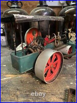 Live Steam Wilesco Traction Engine Roller Model Toy Steam Needs Work