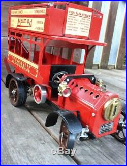 MAMOD Live Steam Engine Pressed Steel Red LONDON DOUBLE DECKER BUS