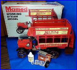 MAMOD Live Steam Engine Pressed Steel Red LONDON DOUBLE DECKER BUS Complete Box