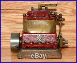 Machinist Made Antique Brass and Steel 2 Cylinder Model Steam Engine