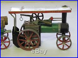 Mamod TEIA Steam Engine Powered Tractor with Lumber Wagon Vtg England