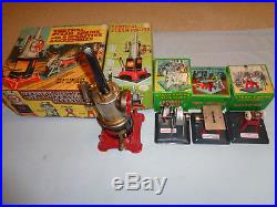 Marx #J-5322 Vertical Steam Engine with3 Operative Accessories withOriginal Box's