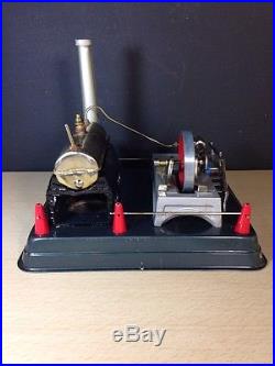 Marx Steam Engine J 2734 R With Box Operative Accessories Japan Tin Vintage