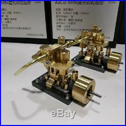 Mini Inline Double-cylinder Swing Steam Engine Toy for 40cm Retro Boat Models