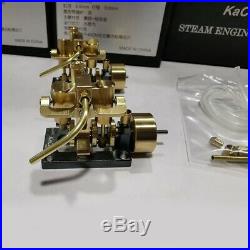 Mini Inline Double-cylinder Swing Steam Engine Toy for 40cm Retro Boat Models