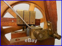 Old / Vintage Live Steam Engine Toy Model Kit Brass, Wood Antique