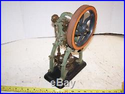 Old Original Victorian Vertical Steam Engine Toy Model Hit Miss Cast Iron Brass