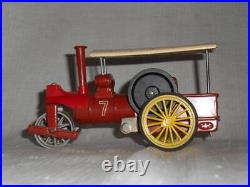 Old Tin Steam Locomotive Roller Transport Vehicle Tractor Vintage Bc Bandai Made