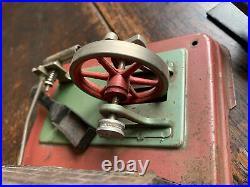 Old Vintage German Tinplate Bing Toy Live Reciprocating Steam Engine Model
