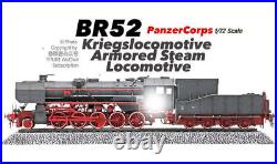 PANZERCORPS 1/72 BR52 Steam Locomotive Train Static Plastic Finished Model Toy