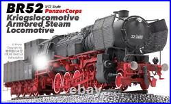 PC 1/72 German BR52 steam locomotive war train static finished PVC model