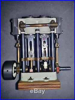 PERFECT LIVE STEAM ENGINE Stuart Twin Launch Model, Vintage Toy, plus booklets