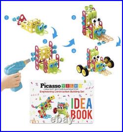 PicassoTiles 250 Piece Engineering Construction Building Set Ages 3+ STEAM New