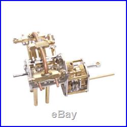 Practical Mini V4-Steam Engine Model with Reverse Gearbox without Boiler Toy Set