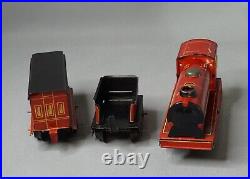Pre-War German Tin Toy OB Mark Passenger Train Set Box Steam Locomotive O gauge