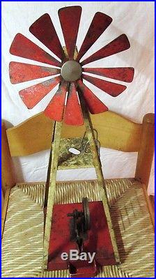 Rare Antique/vintage Empire Steam Engine Powered Accessory Tin Toy Windmill