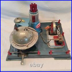 RARE VINTAGE 1950s MARX LINEMAR ATOMIC REACTOR STEAM ENGINE 4 parts/repair Nice